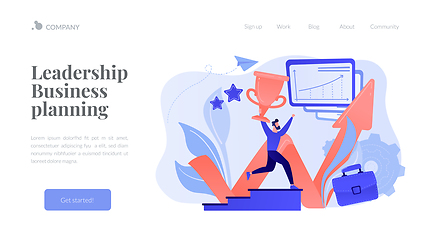 Image showing Business success concept landing page.