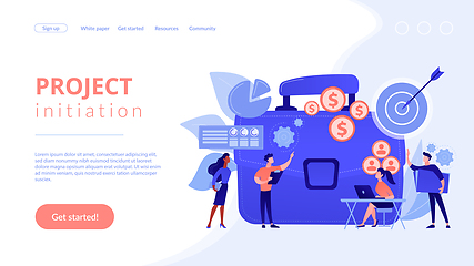 Image showing Project initiation concept landing page