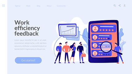 Image showing Performance rating concept landing page.