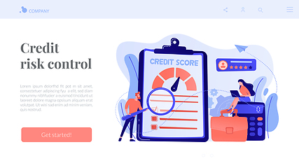 Image showing Credit rating concept landing page.