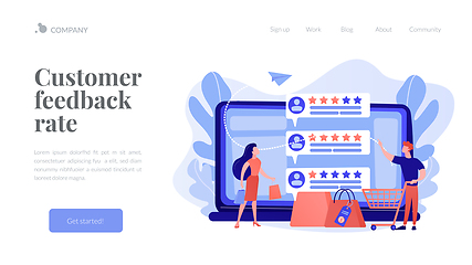 Image showing Seller reputation system concept landing page.