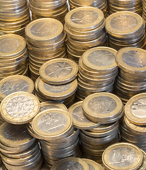 Image showing lots of euro coins