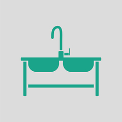 Image showing Double sink icon