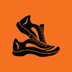 Image showing Fitness sneakers icon