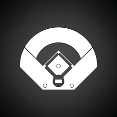 Image showing Baseball field aerial view icon