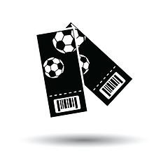 Image showing Two football tickets icon