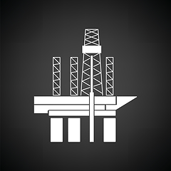 Image showing Oil sea platform icon