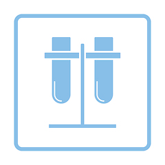 Image showing Lab flasks attached to stand icon