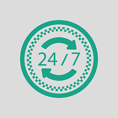 Image showing 24 hour taxi service icon