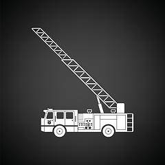 Image showing Fire service truck icon