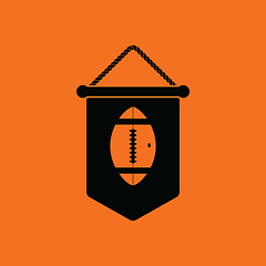 Image showing American football pennant icon