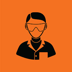 Image showing Icon of chemist in eyewear