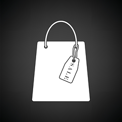 Image showing Shopping bag with sale tag icon