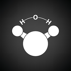 Image showing Icon of chemical molecule water