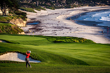 Image showing Pebble Beach golf course, Monterey, California, usa