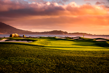 Image showing Pebble Beach golf course, Monterey, California, usa