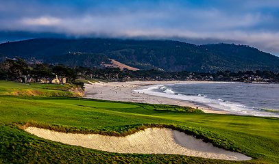 Image showing Pebble Beach golf course, Monterey, California, usa