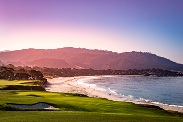 Image showing Pebble Beach golf course, Monterey, California, usa