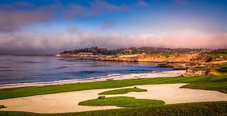 Image showing Pebble Beach golf course, Monterey, California, usa