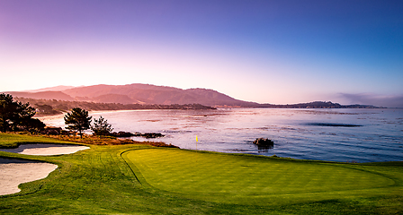 Image showing Pebble Beach golf course, Monterey, California, usa