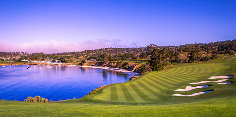 Image showing Pebble Beach golf course, Monterey, California, usa