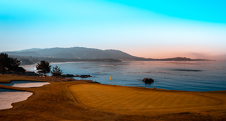 Image showing Pebble Beach golf course, Monterey, California, usa