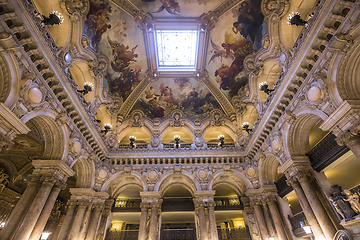 Image showing The Palais Garnier, Opera of Paris, interiors and details