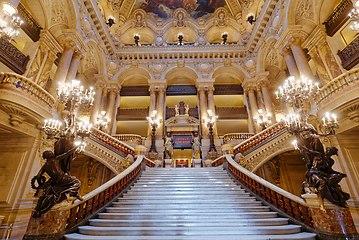 Image showing The Palais Garnier, Opera of Paris, big staircase
