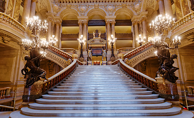 Image showing The Palais Garnier, Opera of Paris, big staircase