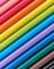 Image showing wooden color pencils