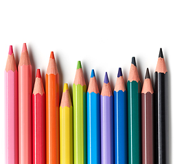 Image showing colorful wood pencils