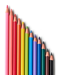 Image showing wooden color pencils