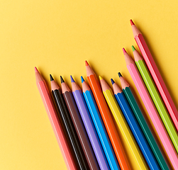 Image showing wooden color pencils