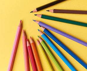 Image showing wooden color pencils