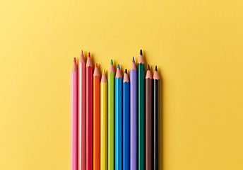 Image showing wooden color pencils