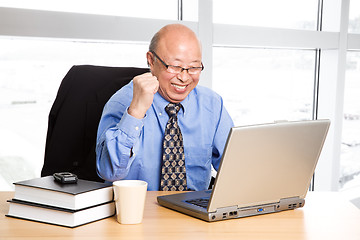 Image showing Success senior asian businessman