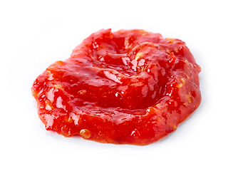 Image showing red hot chili pepper sauce