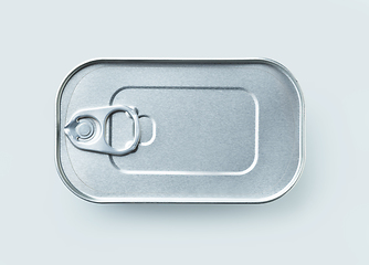 Image showing metal can isolated on grey background