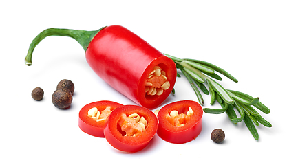 Image showing chili pepper and spices