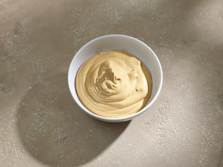 Image showing bowl of whipped instant coffee with sugar and water