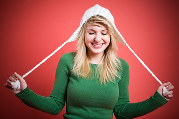 Image showing Happy caucasian girl