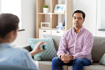 Image showing man and psychologist at psychotherapy session