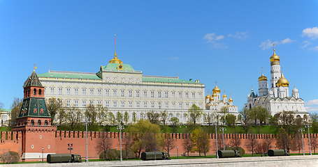 Image showing Moscow Russian Federation. The Moscow Kremlin in moving along the wall.