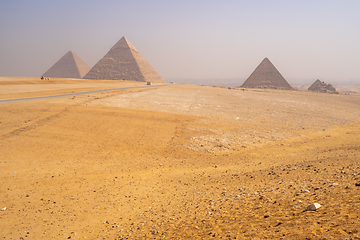 Image showing Pyramids of Giza near Cairo Egypt