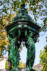 Image showing Wallace fountain in Paris
