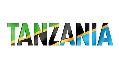 Image showing tanzania flag text font