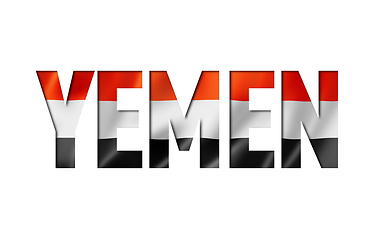 Image showing yemen flag text font