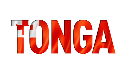 Image showing tonga flag text font