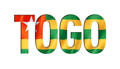 Image showing togo flag text font