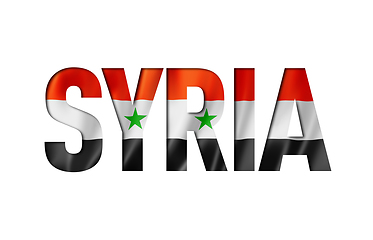 Image showing syrian flag text font